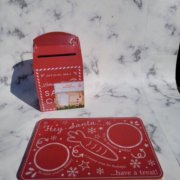 Christmas Mailbox Santa Letter Box and Treat Tray - Picture 13 of 16